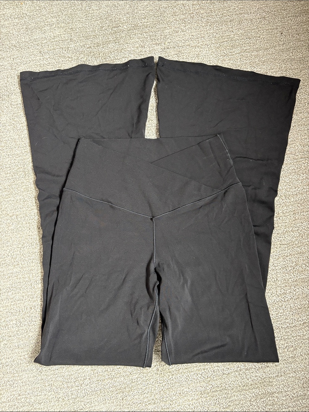 aerie Black V-Waist Flare Leggings